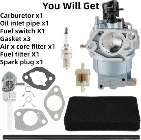 OEM-Spec 16100-Z5R-U71 Carburetor Fits for Honda GX390 GX390RT1 GX390R1 GX390U1 GX390R2 (Be89F B) GX390UT1, Carb Replaces 8302861, with Generator Fuel Tank Shut off Valve and Air Filter ﻿ in Saudi Arabia