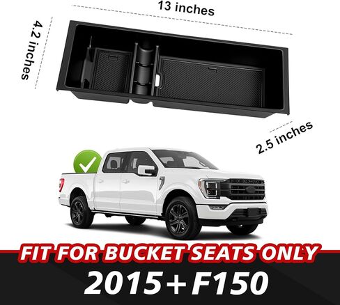 VaultsOnWheels Center Console Organizer Compatible with 2015-2025 2026 Ford F150 F-150 Accessories Armrest Middle Console Divider Storage Box Divider Insert Organizer(Bucket Seats ONLY) in Saudi Arabia