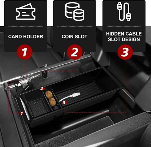 VaultsOnWheels Center Console Organizer Compatible with 2015-2025 2026 Ford F150 F-150 Accessories Armrest Middle Console Divider Storage Box Divider Insert Organizer(Bucket Seats ONLY) in Saudi Arabia