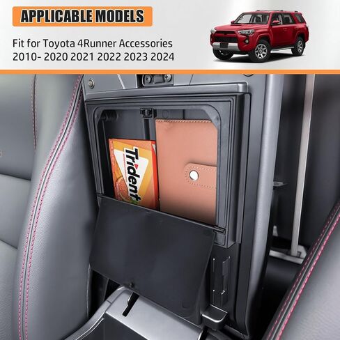 TACORBO Hidden Storage Box Compatible with Toyota 4Runner Accessories 2010-2020 2021 2022 2023 2024, One-Touch Center Console Organizer in Kuwait