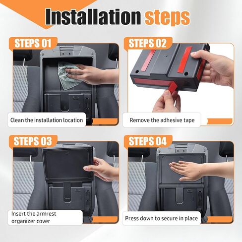 TACORBO Hidden Storage Box Compatible with Toyota 4Runner Accessories 2010-2020 2021 2022 2023 2024, One-Touch Center Console Organizer in Kuwait