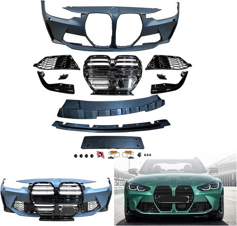 M3 G80 Style Front Bumper Conversion Kit Compatible with 2013-2018 BMW 3 Series F30 | Unpainted Polypropylene | Complete Kit with Grille & Accessories in Kuwait