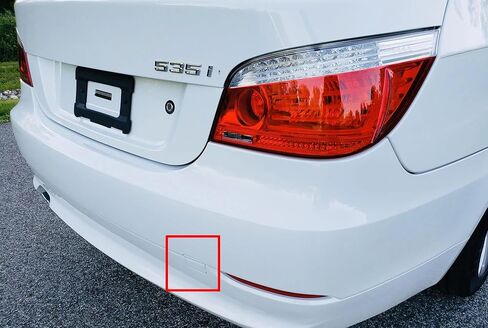 iJDMTOY Unpainted/Primed Rear Bumper Tow Hook Cap Cover Replacement Compatible With BMW 2008-2010 LCI/Facelift E60/E61 528i 535i 550i Standard Bumper in Kuwait