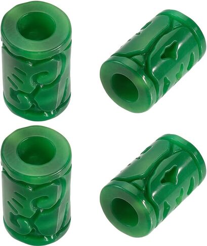 1 Box 5MM Natural Myanmar Burmese Jade Green Stone Beads with Large Hole European Column Tube Shape Gemstone Charm Spacer Bead Bulk for Jewelry Making Necklace Christmas DIY Craft Supply in Saudi Arabia