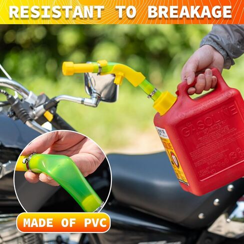 4-Pack Complete Fuel Can Accessory Kit – 10.8" Gas Can Spout Replacement with Hose Bender & Yellow Gas Cap for Midwest/Scepter 1/2/5/10 Gallon Jugs (Fits 1.75"-1.8" Threads) in Kuwait