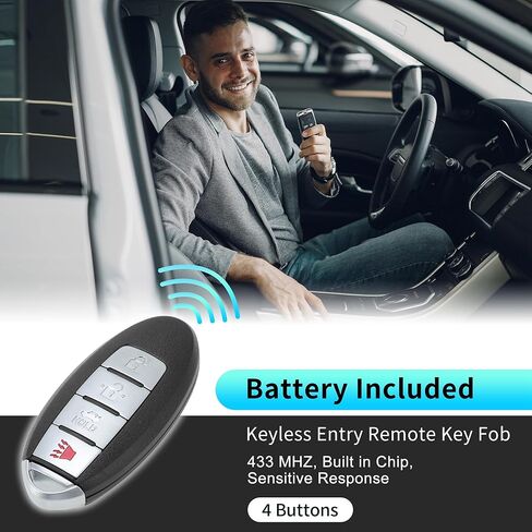 X AUTOHAUX CWTWB1U787 433Mhz Replacement Keyless Entry Remote Smart Key Fob for Infiniti Q70 14-19 for Infiniti M37 11-12 285E31LL0D 46 Chip 4Buttons 2Pcs in Kuwait