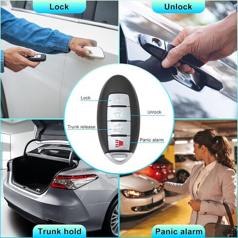 X AUTOHAUX CWTWB1U787 433Mhz Replacement Keyless Entry Remote Smart Key Fob for Infiniti Q70 14-19 for Infiniti M37 11-12 285E31LL0D 46 Chip 4Buttons 2Pcs in Kuwait