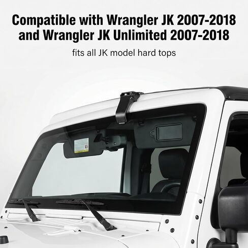 Hard Top Latch Clamp for Unlimited 2007-2018, Matte Black, Heavy-Duty Steel Core with Composite Plastic in Saudi Arabia