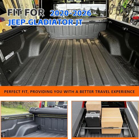 Jeep Gladiator Tie Rails - Heavy Duty Trail Rail Cargo Management System for 2020-2026 Jeep Gladiator JT (Part #82215956) in Saudi Arabia