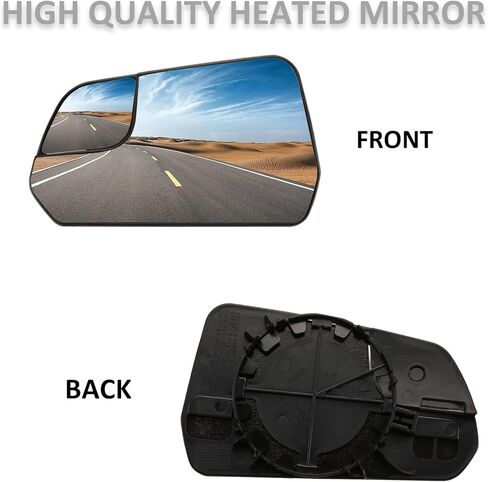 Driver Side Mirror Replacement for Ford Mustang 2015 2016 2017 2018 2019 2020 - Left Side Mirror Glass, Rear View Mirrors Glass in Kuwait