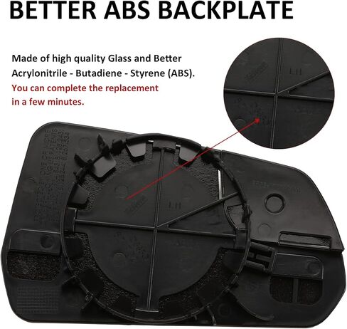 Driver Side Mirror Replacement for Ford Mustang 2015 2016 2017 2018 2019 2020 - Left Side Mirror Glass, Rear View Mirrors Glass in Kuwait