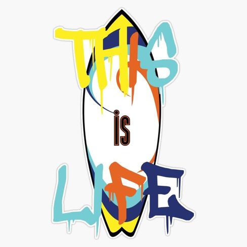 ملصق فينيل مقاوم للماء من This is Life ملصق جداري لنافذة الكمبيوتر المحمول مقاس 5 بوصات in Kuwait