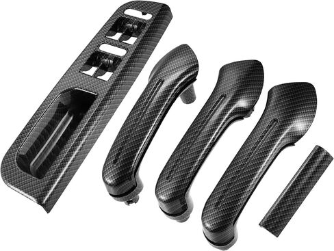 X AUTOHAUX 1 Set Interior Left Right Window Switch Panel Bezel for VW Jetta MK4 1999-2004 for VW Golf MK4 1999-2004 Door Handle Trim Set in Kuwait