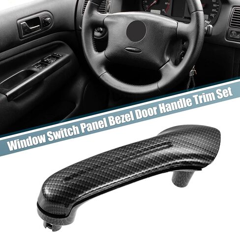 X AUTOHAUX 1 Set Interior Left Right Window Switch Panel Bezel for VW Jetta MK4 1999-2004 for VW Golf MK4 1999-2004 Door Handle Trim Set in Kuwait
