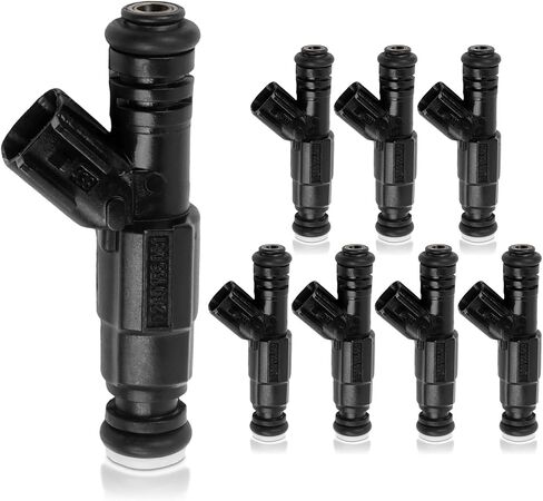 8pcs Fuel Injectors 0280156081 with 4 Holes fit for Marine Mercruiser V8 MPI 4.3 5.0 5.7 350 Mag 6.2, Replace 12567905 885176 in Saudi Arabia