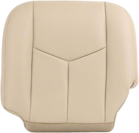 Auto Seat Replacement 2003 2004 2005 2006 Chevy Suburban Tahoe Replacement Genuine Leather Seat Cover (Driver Bottom, Light Tan (Shale Tan)) in Saudi Arabia