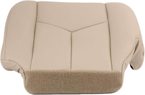 Auto Seat Replacement 2003 2004 2005 2006 Chevy Suburban Tahoe Replacement Genuine Leather Seat Cover (Driver Bottom, Light Tan (Shale Tan)) in Saudi Arabia
