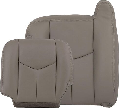 Auto Seat Replacement 2003 2004 2005 2006 Chevy Suburban Tahoe Replacement Genuine Leather Seat Cover (Driver Bottom, Light Tan (Shale Tan)) in Saudi Arabia