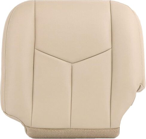 Auto Seat Replacement 2003 2004 2005 2006 Chevy Suburban Tahoe Replacement Genuine Leather Seat Cover (Driver Bottom, Light Tan (Shale Tan)) in Saudi Arabia