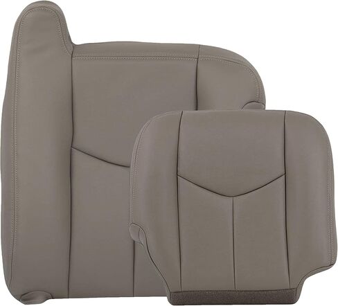 Auto Seat Replacement 2003 2004 2005 2006 Chevy Suburban Tahoe Replacement Genuine Leather Seat Cover (Driver Bottom, Light Tan (Shale Tan)) in Saudi Arabia