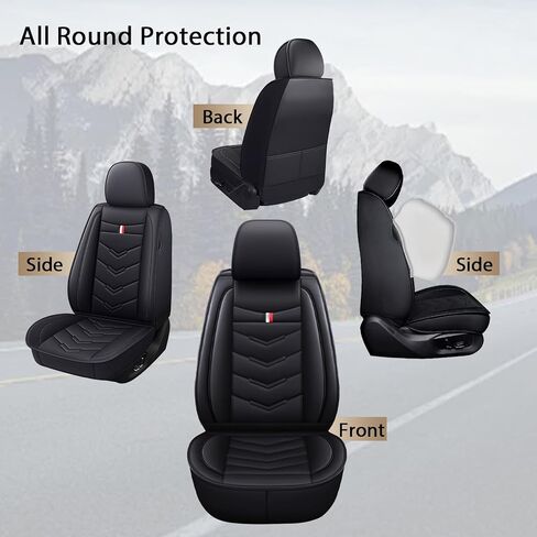 7 Seats Car Seat Covers for Lincoln Aviator 2021-2026, Premium Nappa Leather, Waterproof Durable Car Seat Cover, Anti-Slip & Wear-Resistant Car Seat Cover Full Set (Standard, Black) in Kuwait