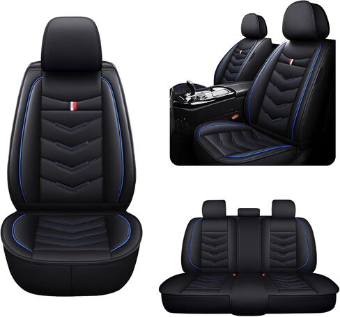 7 Seats Car Seat Covers for Lincoln Aviator 2021-2026, Premium Nappa Leather, Waterproof Durable Car Seat Cover, Anti-Slip & Wear-Resistant Car Seat Cover Full Set (Standard, Black) in Kuwait