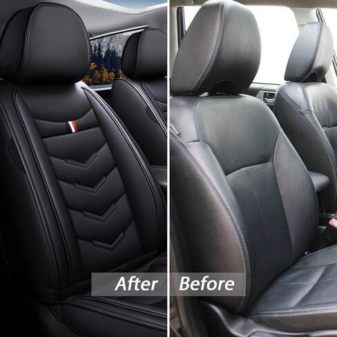 7 Seats Car Seat Covers for Lincoln Aviator 2021-2026, Premium Nappa Leather, Waterproof Durable Car Seat Cover, Anti-Slip & Wear-Resistant Car Seat Cover Full Set (Standard, Black) in Kuwait