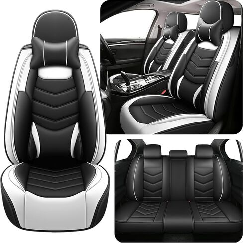 Car Seat Covers Fit for Kia Forte 2010-2024 Daily Commutes Durable and Side Airbag Compatibility Sports Seat Cover, Full Set, Black in Saudi Arabia