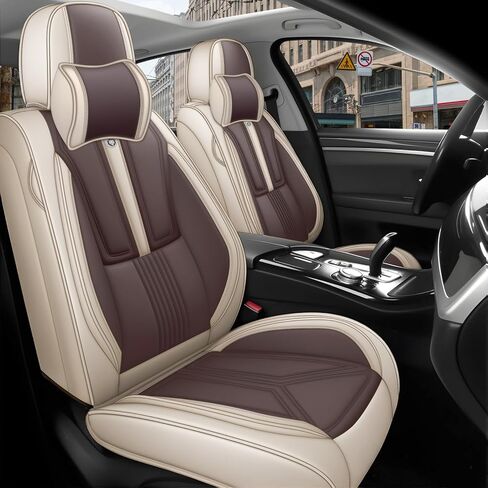 Arazi Car Seat Covers Full Set for Mercedes-Benz GLK-Class GLK350 2010-2015, Nappa Leather Seat Cover Full Coverage Waterproof Seat Protectors (Black&Red Line,5 Seats Standard) in Saudi Arabia