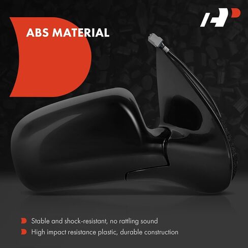 A-Premium Passenger Side Power Door Mirror - Compatible with Chevrolet Venture 1999-2005 & Oldsmobile Silhouette 1999-2004 & Pontiac Montana 1999-2005 - Heated Manual Folding Black Smooth in Kuwait
