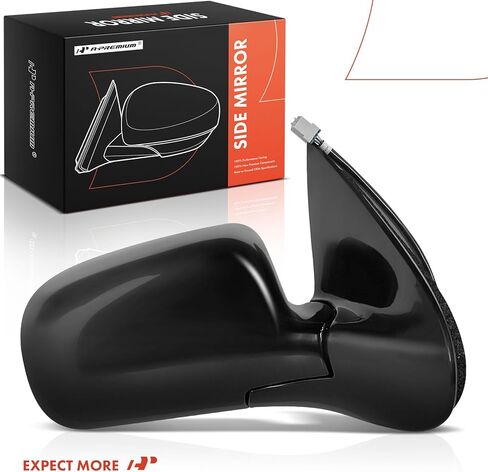 A-Premium Passenger Side Power Door Mirror - Compatible with Chevrolet Venture 1999-2005 & Oldsmobile Silhouette 1999-2004 & Pontiac Montana 1999-2005 - Heated Manual Folding Black Smooth in Kuwait