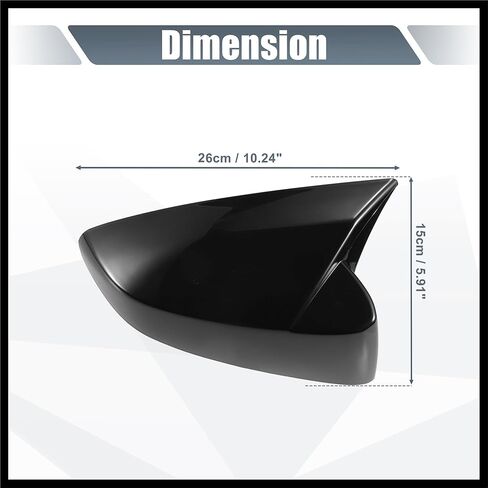 Pair Car Rear View Driver Passenger Side Mirror Cover Cap Overlay Gloss Black for Subaru BRZ 2012-2020 for Models with Turn Signal Light Durable Material in Saudi Arabia