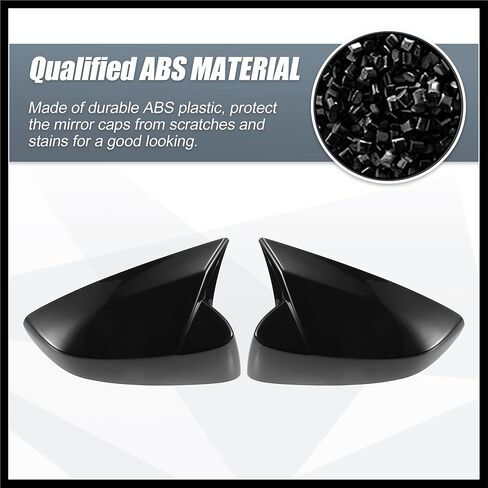 Pair Car Rear View Driver Passenger Side Mirror Cover Cap Overlay Gloss Black for Subaru BRZ 2012-2020 for Models with Turn Signal Light Durable Material in Saudi Arabia