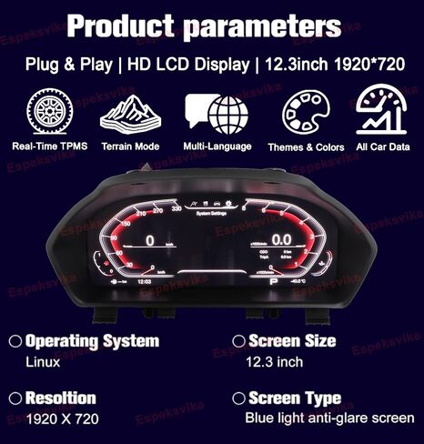 12.3 Inch Digital Instrument Cluster Dashboard Gauge for BMW 3 Series 4 Series F30 F31 F34 F32 F33 F36 2013-2019 in Saudi Arabia