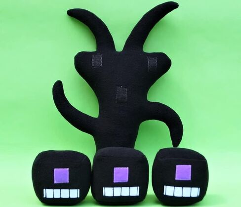 EASELR WeightedPlush 13 Inch Withe Plush Toys, Game Black Stuffed Plushie Doll Gift for Collectible Decoration Kids Game Fans in Saudi Arabia