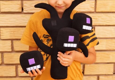 EASELR WeightedPlush 13 Inch Withe Plush Toys, Game Black Stuffed Plushie Doll Gift for Collectible Decoration Kids Game Fans in Saudi Arabia