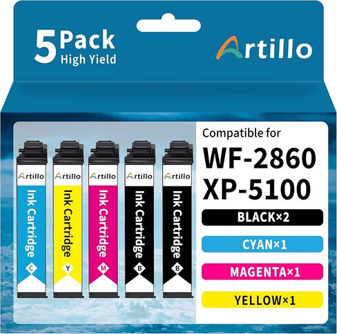 Remanufactured Ink Cartridges Replacement for Epson 202 202XL Ink Cartridges Combo Pack T202 T202XL for Expression Home XP-5100 XP5100 Workforce WF-2860 WF2860 Printer (BMCY, 5 Pack) in Saudi Arabia