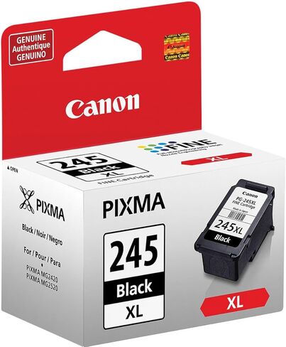 Canon 3 Pack PG-245 XL High Capacity Black Ink Cartridge for Select PIXMA iP, MG, MX, TR, TS Series Printers - 12ml in Kuwait