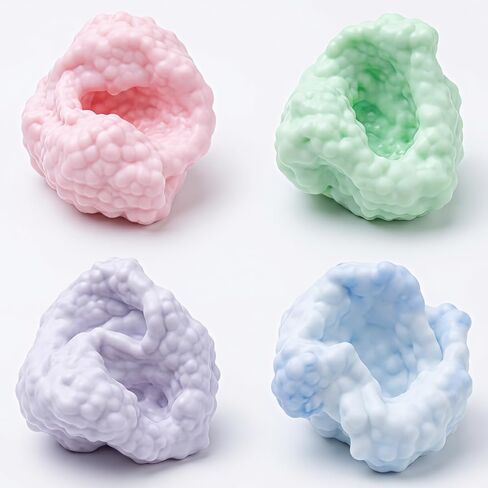 4 Pack Noisy Stress Balls Ice Skin Fidget Sensory Toys Soft Moldable Squeeze Balls for Office Desk, Squishy Relaxing (Icey) in Saudi Arabia