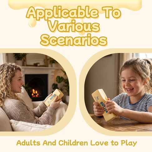 2Pcs Salted Butter Squishy Toy, Realistic Slow Rising Stress Relief Squeeze Toy, Soft Simulation Food Fidget Toy for Anxiety Relief, Party Favor, Gift for Kids & Adults in Saudi Arabia