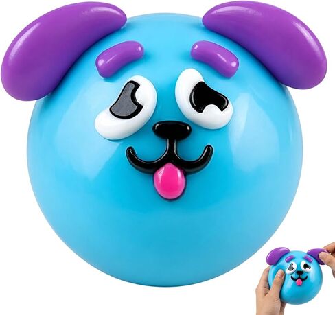 Smushers Squishy, Funny Faces Squishy for Stress Relief and Focus Improvement, Wiener Dog Squishy Desk Accessory, Blue Color for Office and Anxiety Management in Saudi Arabia