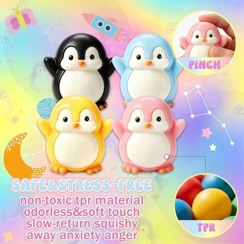 4PCS Big Penguin Squishy - Squishy Fidget Stress Relief Squeze Kit, Taba Fidget Kit in Saudi Arabia