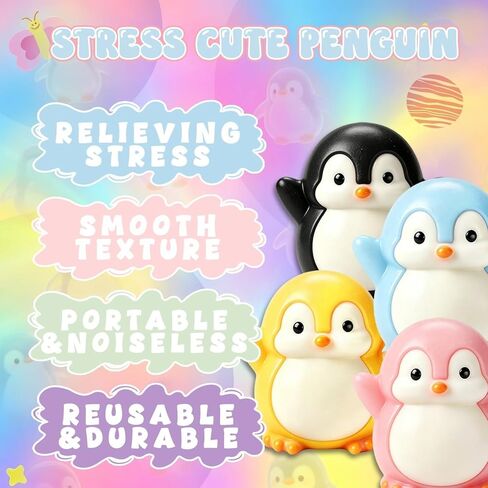 4PCS Big Penguin Squishy - Squishy Fidget Stress Relief Squeze Kit, Taba Fidget Kit in Saudi Arabia