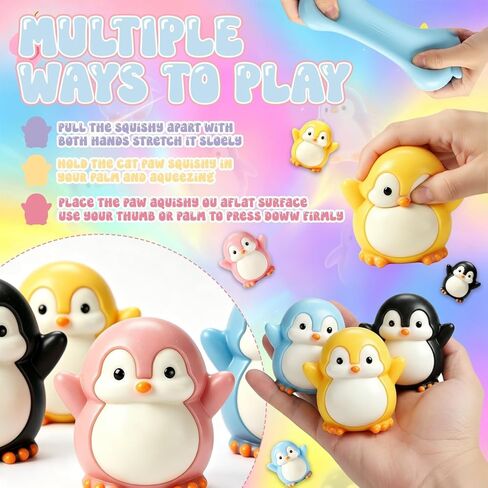 4PCS Big Penguin Squishy - Squishy Fidget Stress Relief Squeze Kit, Taba Fidget Kit in Saudi Arabia