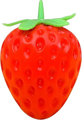 Strawberry Stress Ball, Squishy Strawberry Fruit Emotions Relief Toy for Office and Classroom, Slow Rising Sensory Fidget Toy with Realistic Fruit Shape in Saudi Arabia