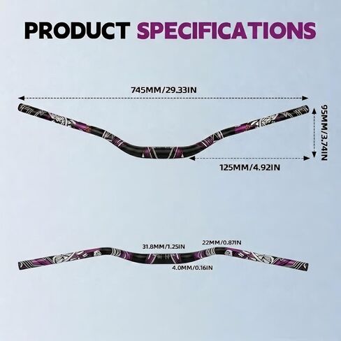 31.8mm Riser Handlebar with Decal for Surron Light Bee X LBX/Talaria X3 XXX Sting MX3 R MX4/E Ride Pro SR S SS/Rawrr Mantis,7075 Aluminum Heighten Handle Bar for Electric Dirt Bike in Saudi Arabia