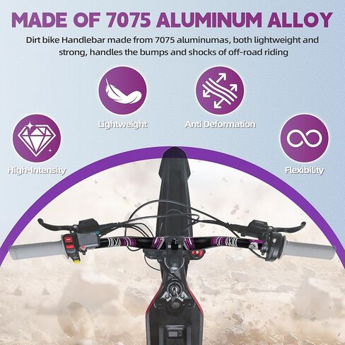 31.8mm Riser Handlebar with Decal for Surron Light Bee X LBX/Talaria X3 XXX Sting MX3 R MX4/E Ride Pro SR S SS/Rawrr Mantis,7075 Aluminum Heighten Handle Bar for Electric Dirt Bike in Saudi Arabia