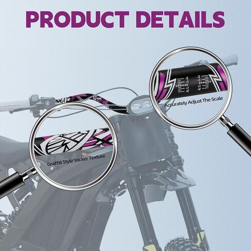 31.8mm Riser Handlebar with Decal for Surron Light Bee X LBX/Talaria X3 XXX Sting MX3 R MX4/E Ride Pro SR S SS/Rawrr Mantis,7075 Aluminum Heighten Handle Bar for Electric Dirt Bike in Saudi Arabia