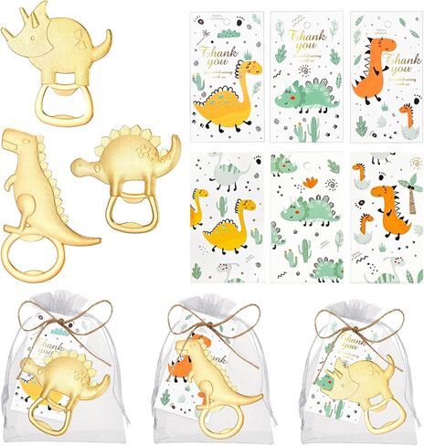 30 Pcs Dinosaur Baby Shower Dinosaur Bottle Openers Dinosaur Baby Shower Decorations Baby Shower Bottle Opener Favors Baby Shower Favor For Guest Supplies With Dinosaur Thank You Tags in Saudi Arabia