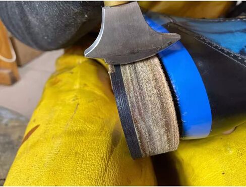 iDili Shoemaker's Edge Iron, Professional Sole Heel Burnishing Tool with Hardwood Handle for Hot Wax Polishing, Glazing & Sealing Leather Edges, Cobbler Repair Tool in Kuwait